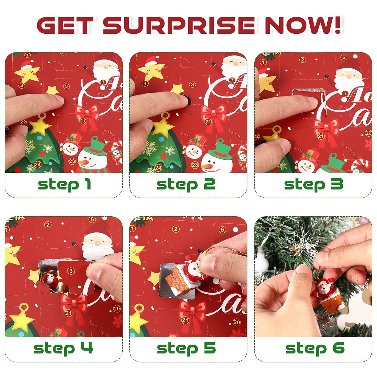 Imikeya Advent Calendar 2021, Christmas Tree Ornaments, Christmas Advent Calendar, Christmas Countdown Calendar, Mini Christmas