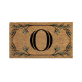 Evergreen Monogram Coir Doormat | Letter O | Front Door Mat For Outdoor Indoor Entrance | 28X16 Inches | Non-Slip Backing Doorwa