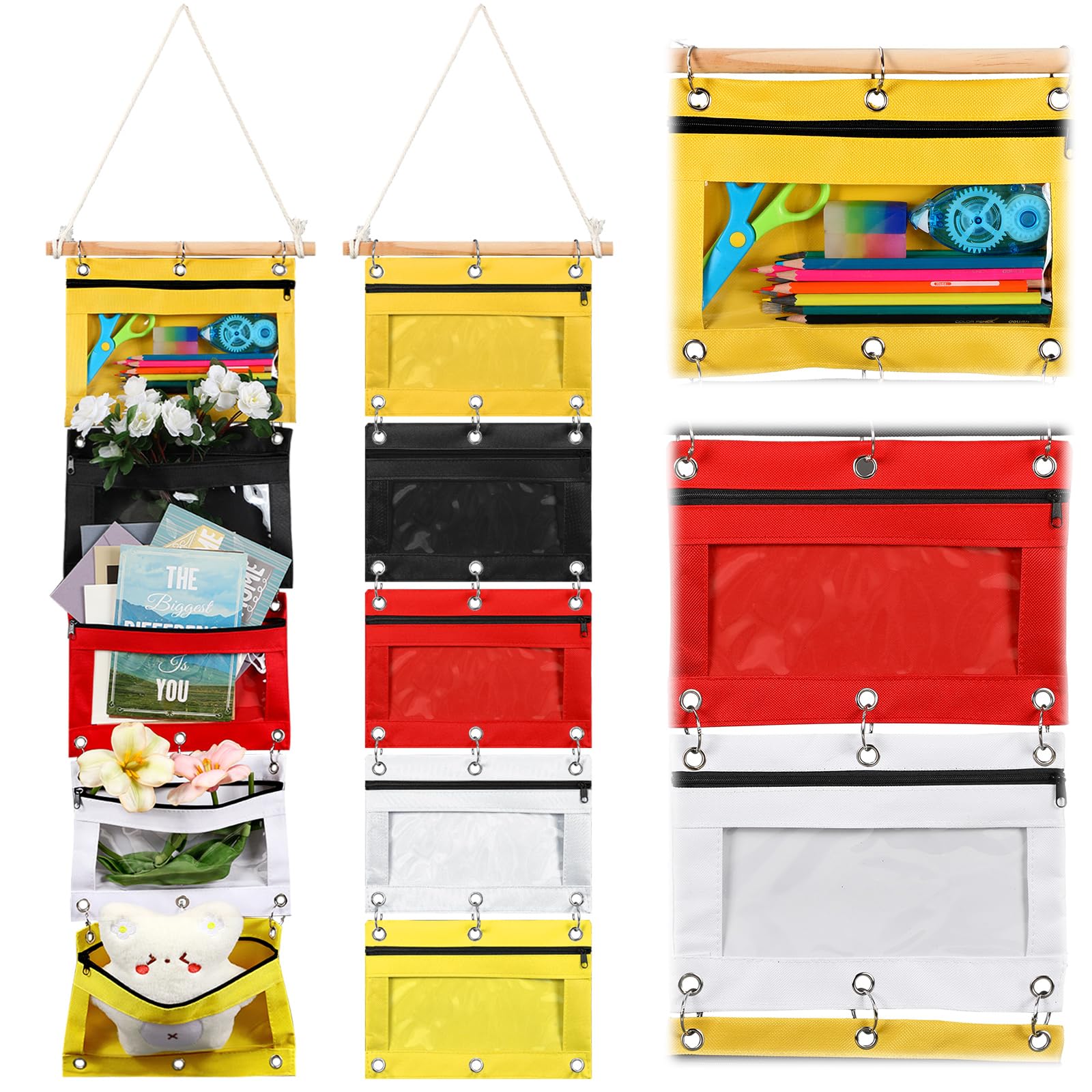 Abbylike 2 Pcs Fish Extender Hanging Pockets with 5 Pockets Cruise Gifts Hanging Bag Organizer for Cruise Door Decorations