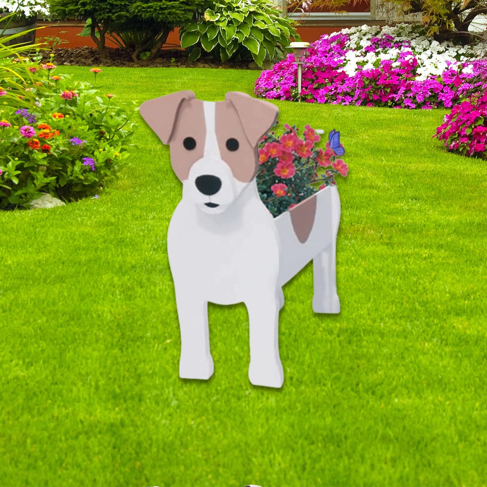 Strolfay Jack Russell Dog Planter Plant Pots,Cute Dog Flower Planter,Gifts For Pet Lovers,Unique Animal Plant Pots,Office,Indoor