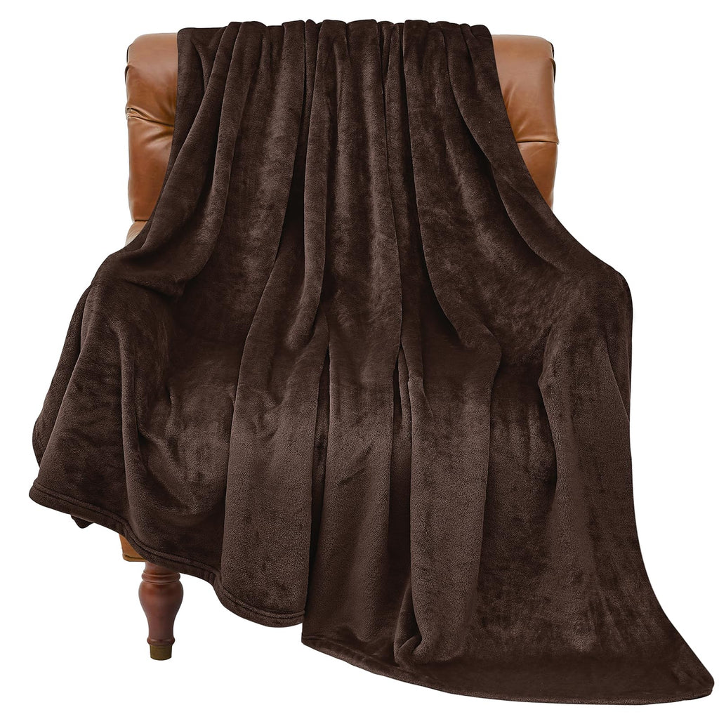Bedelite Fleece Blanket Twin Size Brown Throw Blankets For Couch & Bed, Luxury Plush Cozy Fuzzy Blanket 60X80 Inches, Super Soft