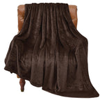Bedelite Fleece Blanket Twin Size Brown Throw Blankets For Couch & Bed, Luxury Plush Cozy Fuzzy Blanket 60X80 Inches, Super Soft