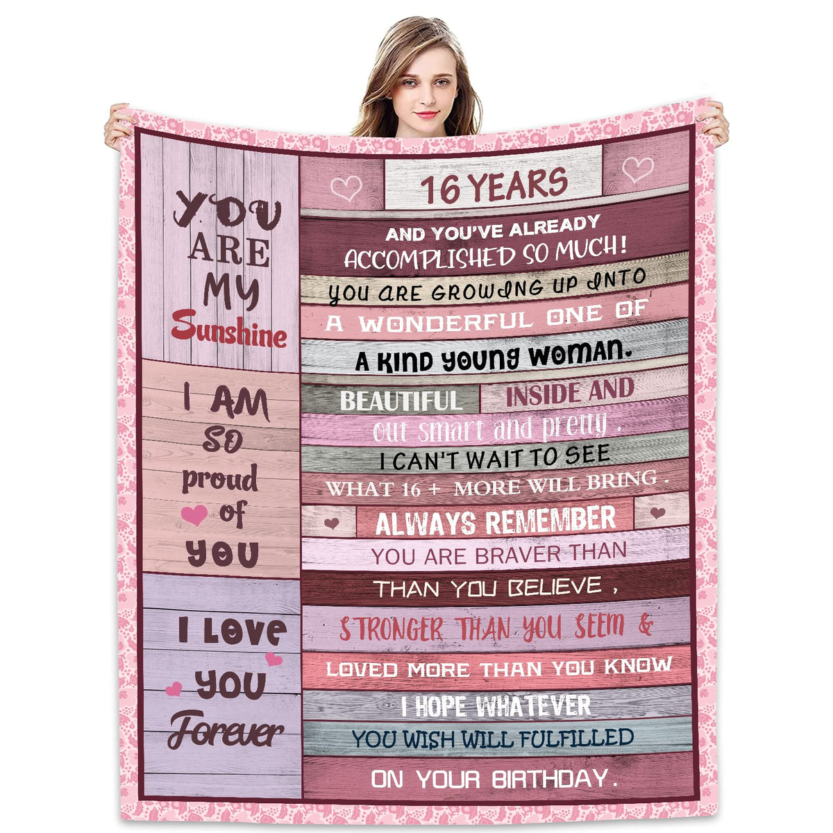Joyloce Sweet 16Th Birthday Gifts For Girls Blanket 60'X50', Sweet 16 Gifts For Girls - Best 16Th Birthday Gift Ideas - Funny