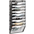 Easypag Hanging File Organizer With 10 Pockets - Mesh Wall Mounted Mail Organizer, Wall File Holder For Office Letter Sized Pape