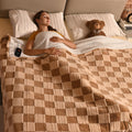 Bearhug Electric Blanket Full Size 77' X 84', Reversible Brown Plaid Sherpa Heated Blanket, 10 Heating Levels & 1-12H Auto Off