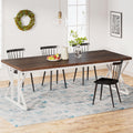 Tribesigns Farmhouse Dining Table for 6-8 People, 78.7-Inch Rectangular Wood Dining Table, Rustic Kitchen Table with Heavy Duty 