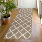 SHACOS Washable Runner Rugs 20''x59'' Entryway Runner Rug Kitchen Doorway Non Slip Rubber Backing Trellis Rug Runners Laundry Ro