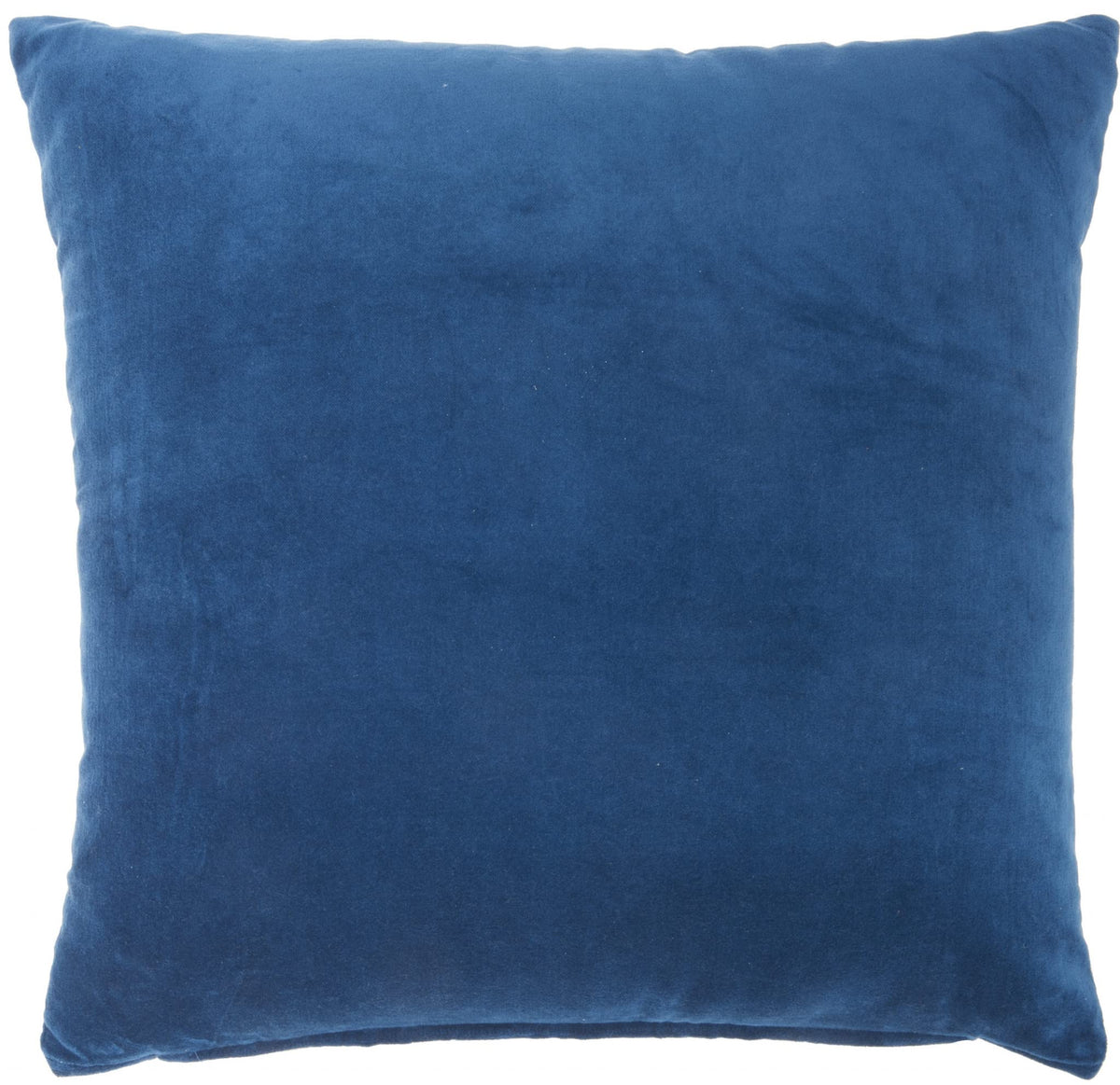 HomeRoots Cotton Navy Soft Velvet Accent Throw Pillow