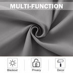 Nicetown Short Curtain Tiers For Small Window, Blackout Curtains Thermal Insulated Light Blocking Drapes Grommet Top Curtain Panels For Bedroom & Kitchen, 34 W X 36 L, Silver Grey, 1 Pair