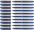 Schneider One Business Rollerball Pen, 0.6 Mm Ultra-Smooth Tip, Blue Barrel, Blue Ink, Box Of 10 Pens (183003)