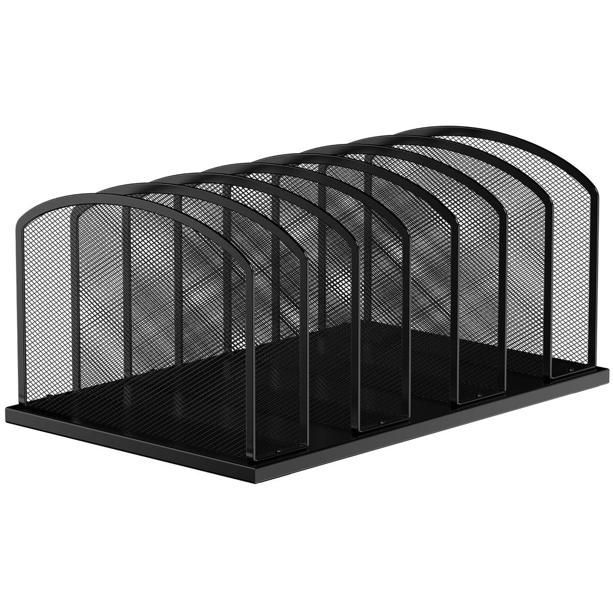 MINDEPOT Desk File Organizer 7 Sections Upright Mesh File Sorter Organizer for Desk, Office Organization File Holder for Home, O
