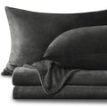 Bedelite Flannel Sheets Twin Size Dark Gray - Super Soft Fleece Sheets Set Fluffy Extra Plush, 3 Piece(Include Fitted Sheet, Fla
