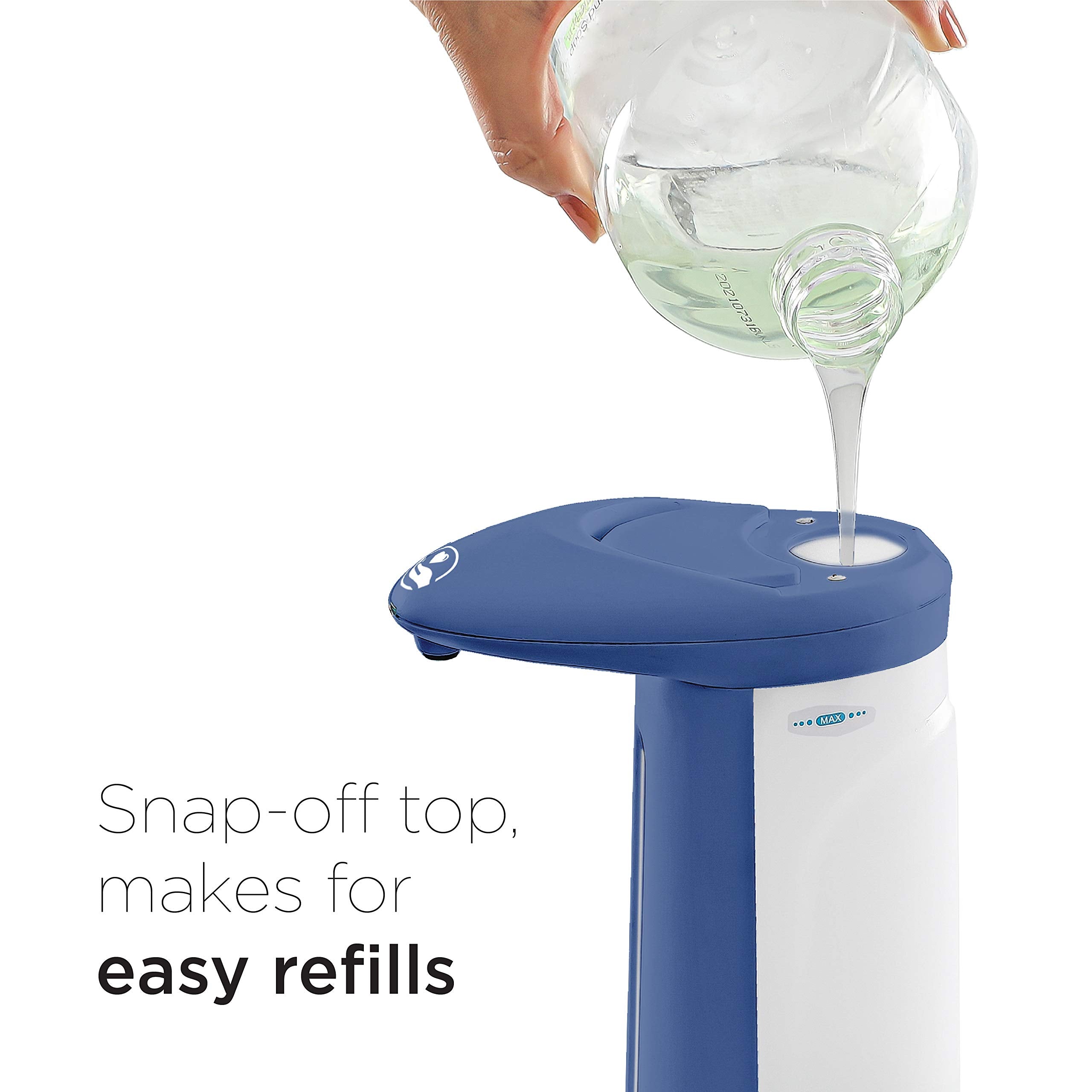 Commercial Care Touchless Soap, Hand Sanitizer Dispenser - Battery Operated Automatic Soap Dispenser With Dripless Design, Motio