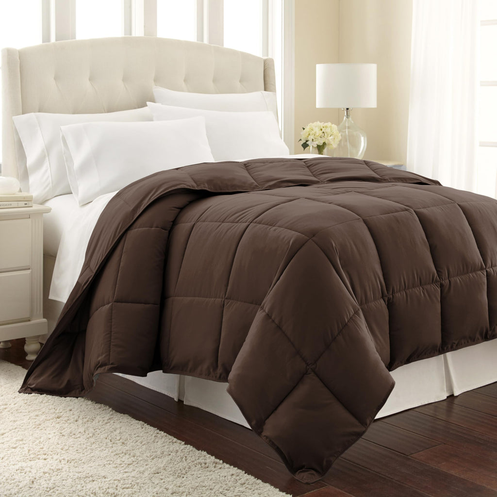 Southshore Fine Living, Inc. Vilano Springs Premium Quality Over-Sized All-Season Down-Alternative Comforter, Chocolate Brown, T