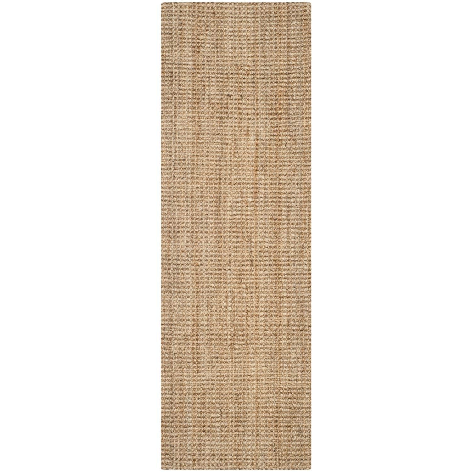 Safavieh Natural Fiber Collection Runner Rug - 2'3'' X 21', Natural, Handmade Farmhouse Jute, Ideal For High Traffic Areas In Li