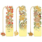 Sgbvzbd 3 Pcs Metal Bookmarks, Bookmarks For Reading Women, Bookmarks For Women, Beautiful Metal Bookmark, Beautiful Flower Book