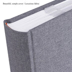 1Dot2 Photo Album With Writing Space 50 Pages 4X6 Photos Hold 200 Or 5X7 Pictures Hold 100, Linen Cover Small Photo Book Albums