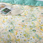 Honeilife Duvet Dover King Size - 100% Cotton Comforter Cover Floral Duvet Cover Sets, Botanical Duvet Cover With Zipper Closure