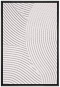 SIGNWIN Framed Canvas Print Wall Art Geometric White Granite Wave Collage Abstract Shapes Illustrations Minimal Decorative Nordi