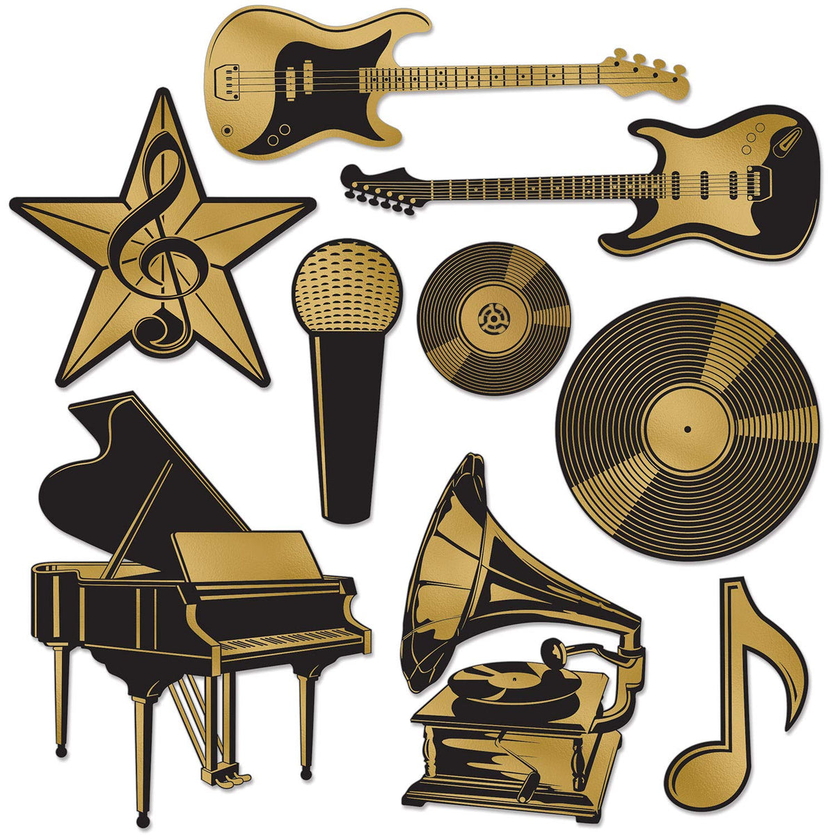 Music Award Foil Cutouts - 9 Pcs