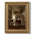 ARPEOTCY Vintage Gold Framed Wall Art, Still Life Interior Cello Paintings, 8x10 inch Small Canvas Prints Artwork with Frame, Cl