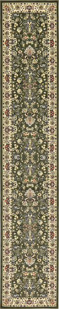 Unique Loom Sialk Hill Collection Area Rug - Washington (3 x 16 5 Runner Green/Hunter Green)