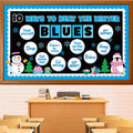 Winter Mental Health Bulletin Board Decoration Set, Winter Blues Classroom Decorations Snowman Snowflake Tree Cutouts Holiday Li