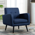 Lsspaid Accent Chairs For Living Room, Living Room Chairs, Mid Century Modern Fabric Chairs, Arm Chairs, Blue, Set Of 1