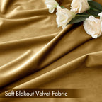 Miulee Gold Velvet Curtains Thermal Insulated Blackout Curtain Drapes For Bedroom Living Room Darkening 84 Inches Long Curtains Panels Rod Pocket Set Of 2