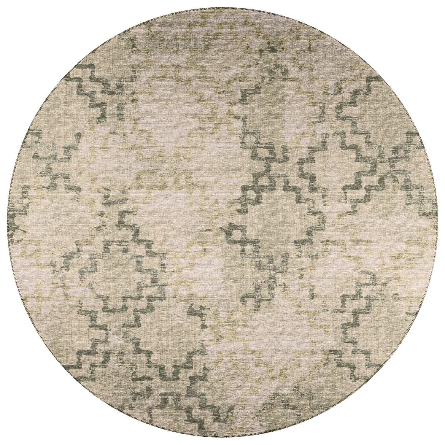 Sedona Sn15 Green Transitional Rug Round 4' X 4'