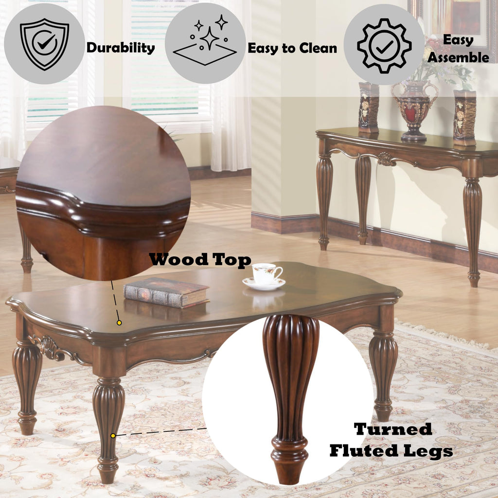 Acme Dreena Coffee Table, Cherry Finish