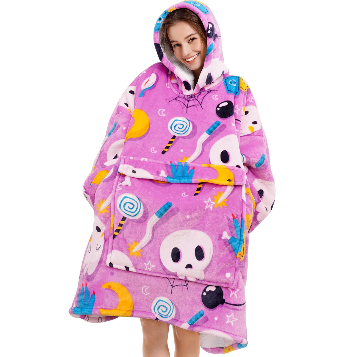 Narecte Oversized Blanket Hoodie Blanket For Women,Wearable Blanket Adult Giant Hoodie Cozy Kawaii Stuff,Birthday Gifts For Wome