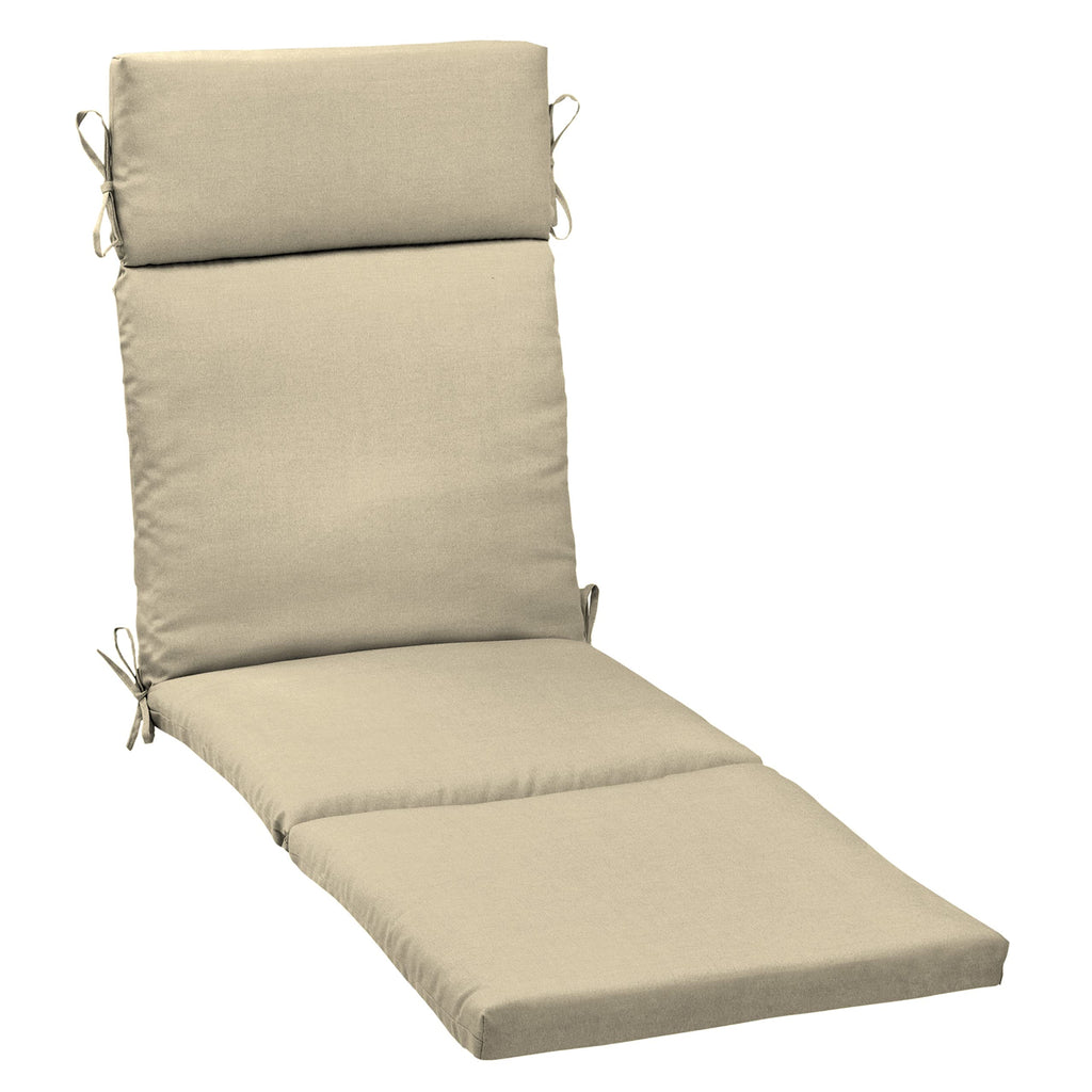 Arden Selections Outdoor Chaise Cushion, 21 X 72, Rain-Proof, Fade Resistant 72 X 21, Tan Leala