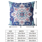 Snycler Ethnic Pattern Blue Boho Pillow Cover 18X18 Inch Set Of 2 Southwest Farmhouse Double Sided Pillow Cover Home Decor Cotto