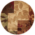 Home Dynamix Amelia Modern Area Rug | 710 Round | Beige/Green/Red