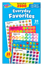 Trend Enterprises, Inc. Everyday Favorites Superspots/Supershapes Varpk, 2500 Ct