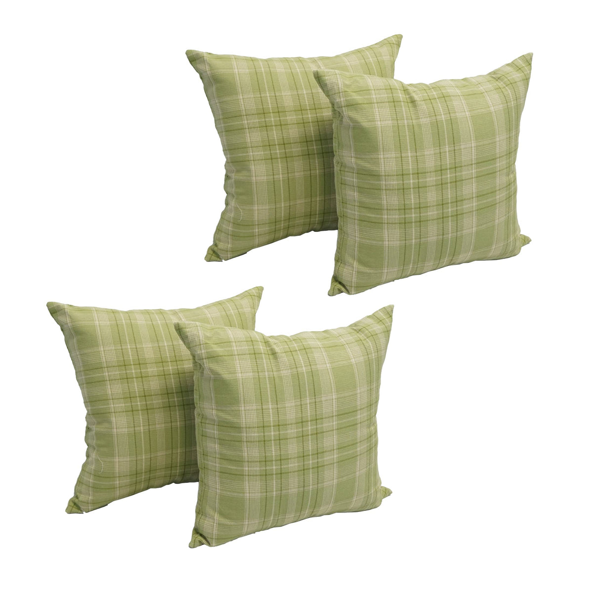 Blazing Needles Jacquard Throw Pillow, 17&quot;, Shamrock Plad 4 Count