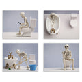 Skeleton on Toilet, Skeleton Bathroom Decor, Weird Wall Art, Skeleton Wall Art, Skeleton Bathroom Art, Skeleton Bathroom Wall Ar