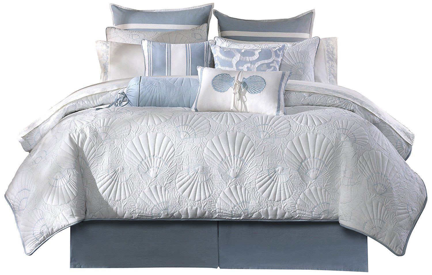 Harbor House Cotton Comforter Set-Coastal Oceanic Sealife Design All Season Down Alternative Bedding With Matching Shams, Bedski