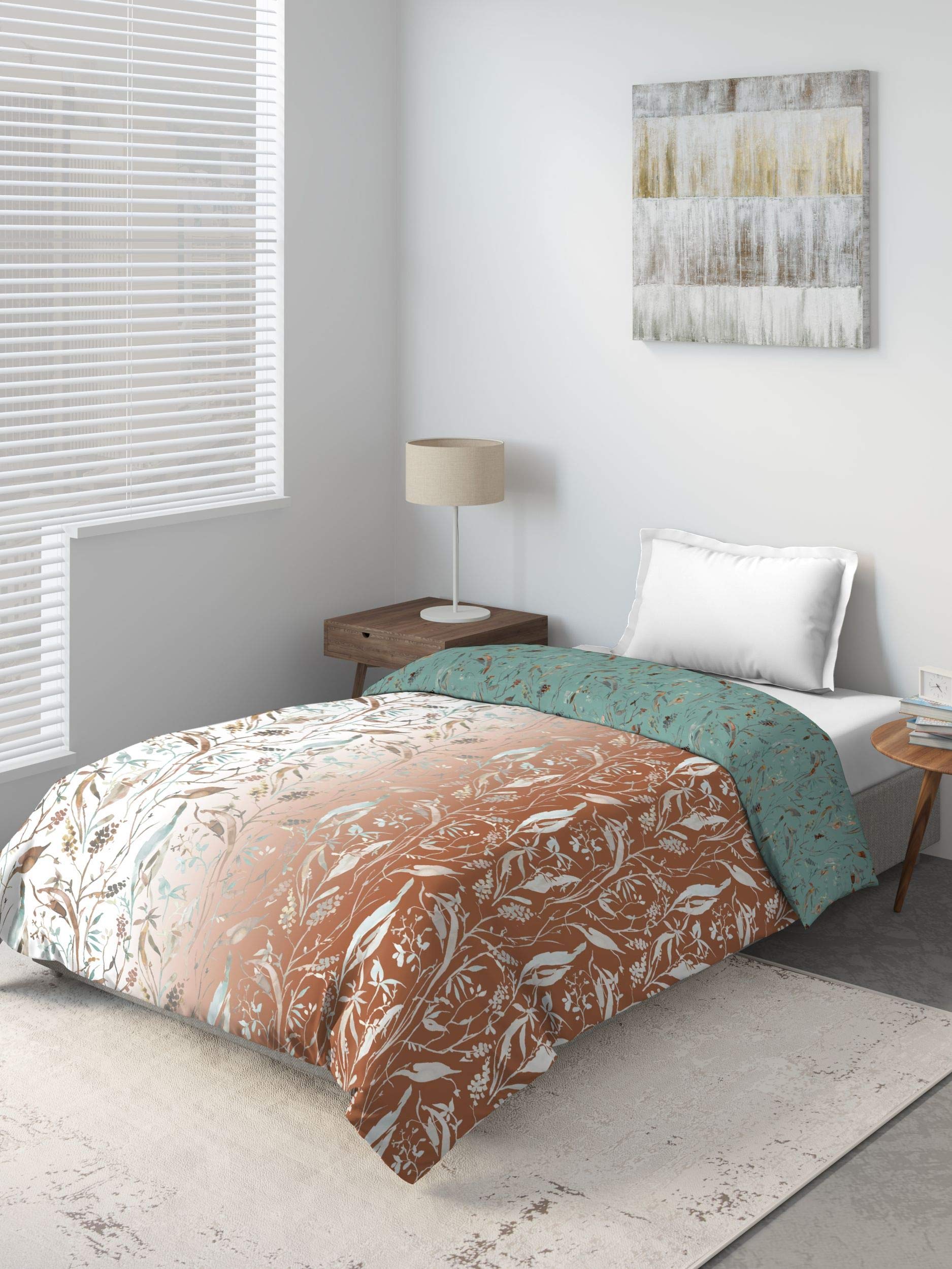 DDecor Live Beautiful 136Tc 1 Double Comforter  Brown (228 Cm X 274 Cm, 90In X 108In)