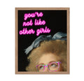 Poster Master Youre Not Like Other Girls Poster - Pink Neon Print - Altered Art - Maximalist Art - Gift for Men & Women - Pop A