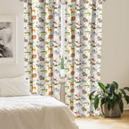 Ambesonne Cartoon Animal Window Curtains, Australian Fauna Silly Faces Savannah Lion Crocodile Repetitive Pattern, Lightweight D