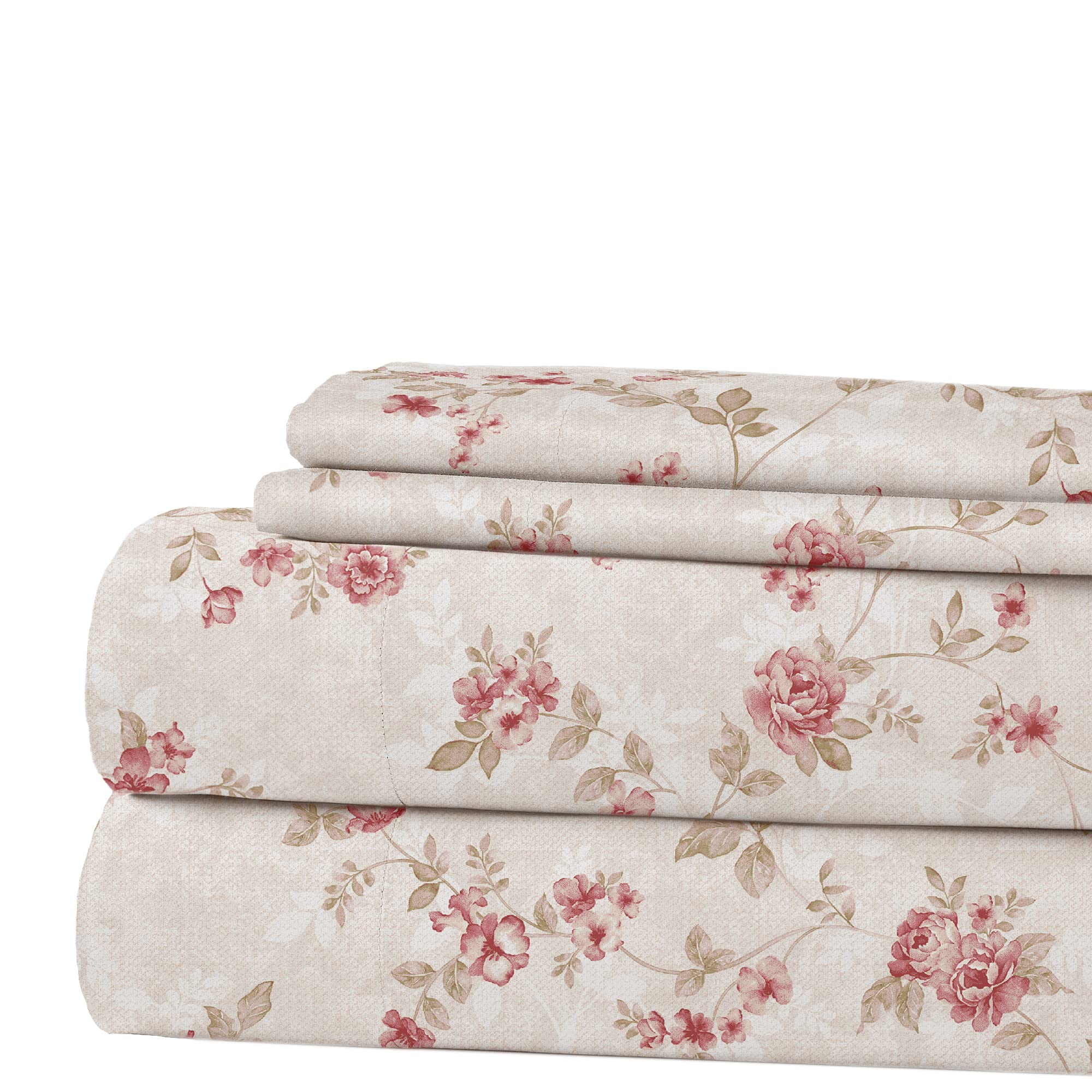 Modern Threads Silky Soft Microfiber And Wrinkle Free Sheets - Luxurious Microfiber Bed Sheets Includes Flat Sheet, Fitted Sheet