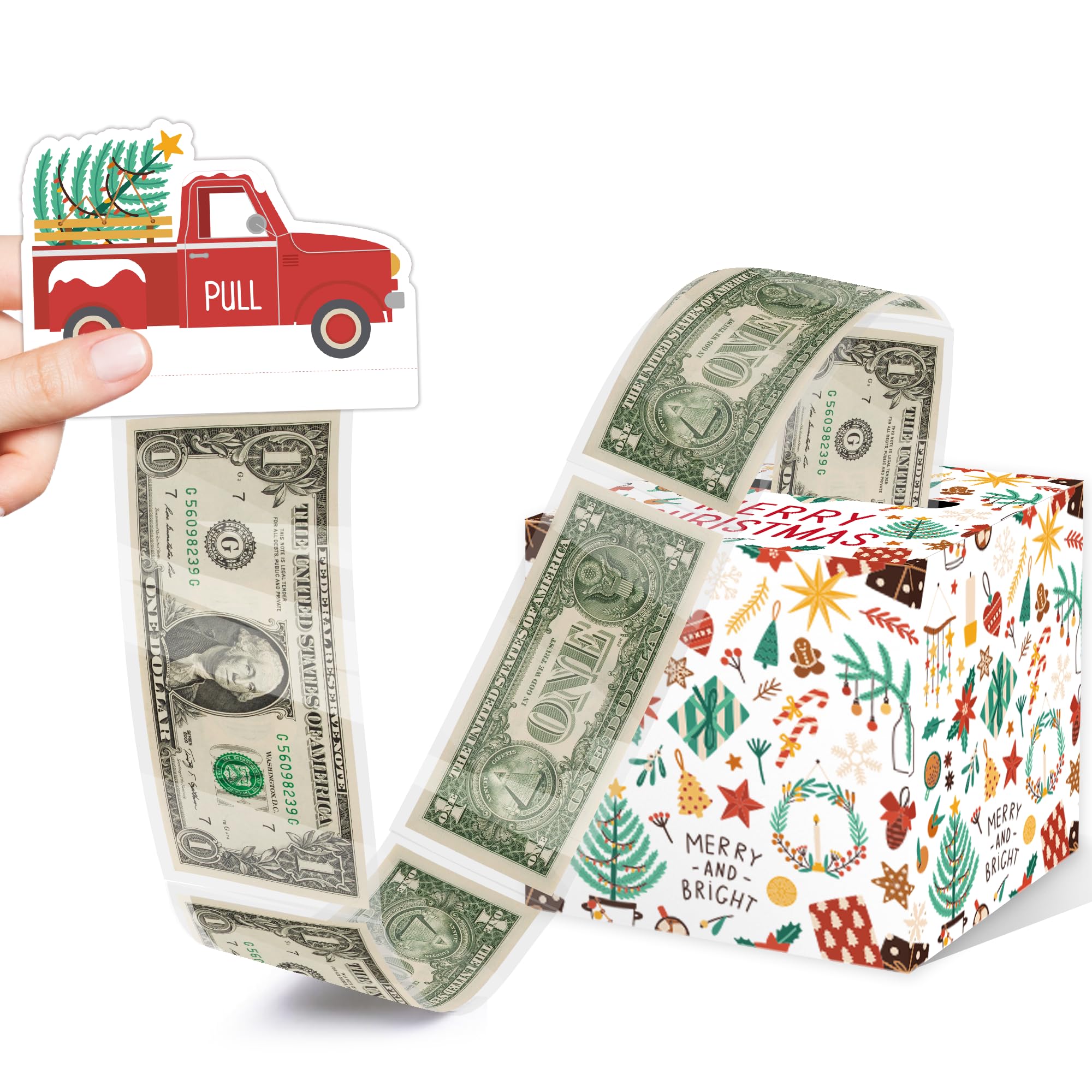 Christmas Party Favors, Happy Christmas Surprise Money Box Set, Money Gift Boxes for Cash for Christmas Day for Women, Fun&Lovin
