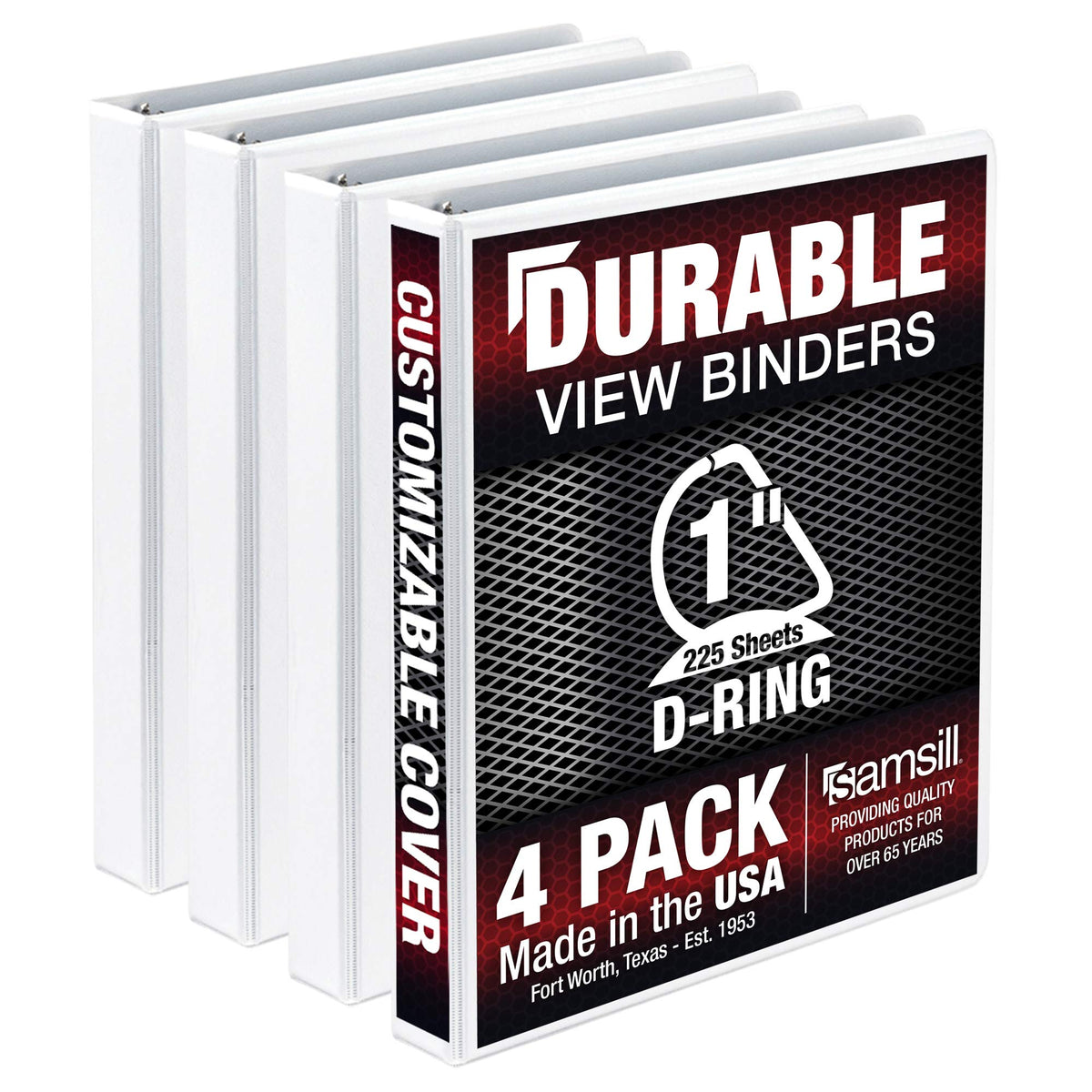 Durable 1' View D Ring White