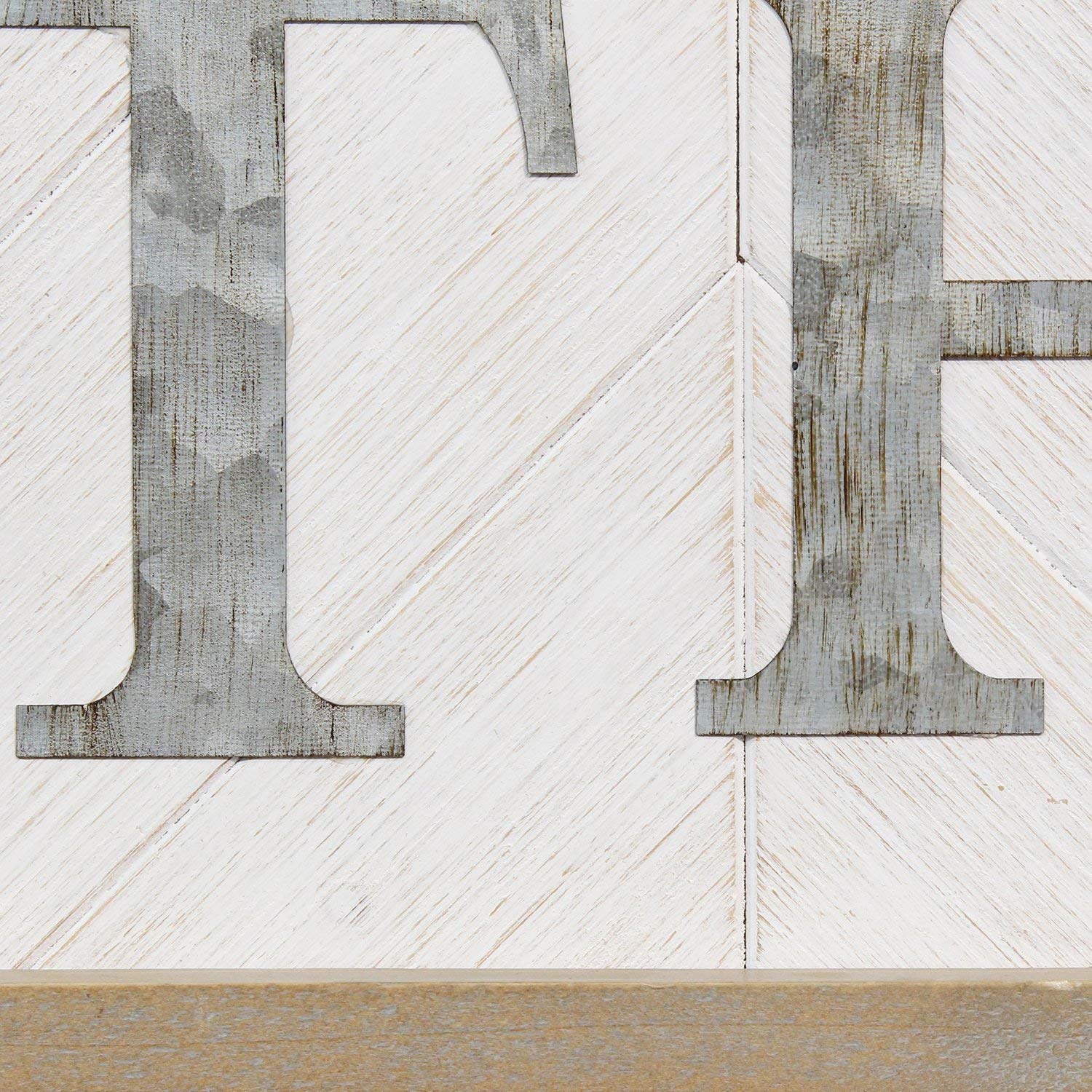 HomeRoots Natural Wood, White FIRWOOD 31.5' X 1.18' X 7.87' Natural Wood Gather Wall Decor