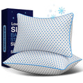 LOVELYREST Memory Foam Pillows 2 Pack - Adjustable Loft Cooling Pillows Queen Size Set of 2 for Sleeping, Firm, Supportive, and 