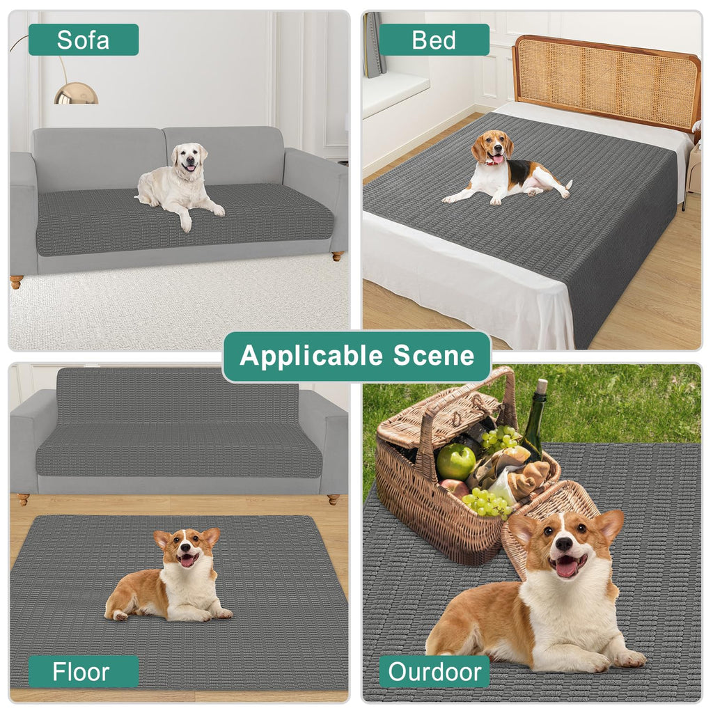 Foxdecor Dog Bed Cover Couch Cover For Pet, Anti-Slip Couch Pads For Sofa Chair Recliner Bed Furniture Protector, 32X82 Inch Dar