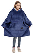 Catalonia Blanket Hoodie For Kids, Oversized Wearable Sherpa Sweatshirt Pullover For 7-16 Yr Teens Youth, Kids Gift Idea