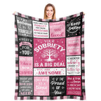 Kituzol Sobriety Gifts For Women, Sober Blanket, Addiction Recovery Gift, 1 Year Sober Gift Ideas, Aa Gifts Sobriety For Women 6